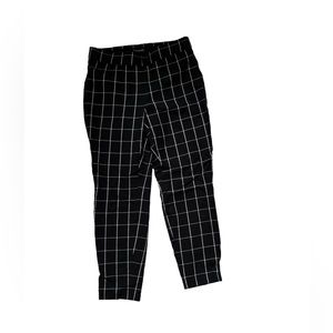 Black and white plaid dress pants